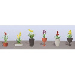 HO Assorted potted flower plants 6 - 373-95567