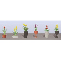 HO Assorted potted flower plants 6 - 373-95568