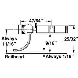 380-800 O-Scale Coupler in rust