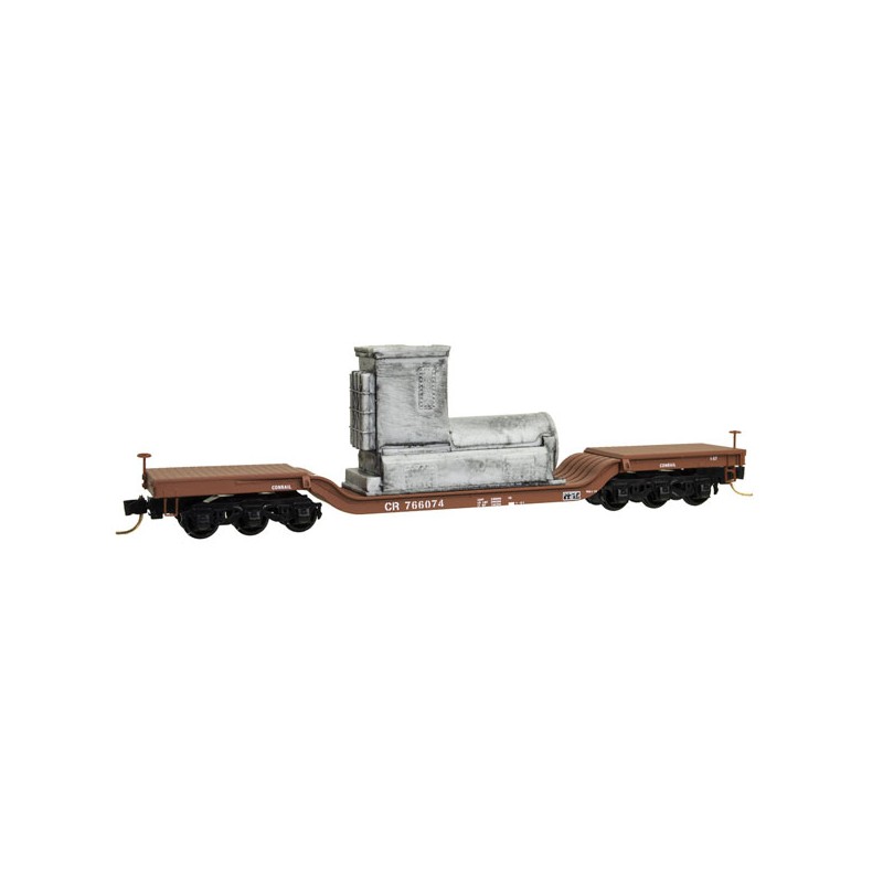 N Heavyweight Flatcar  Conrail 766074