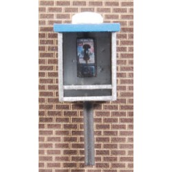 292-19090 HO Telephone Booth w.angled sides