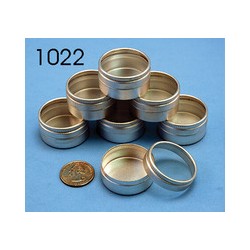 MXT-1021 10 Metal Containers 1-1/4 3cm