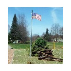 OSB-1094 HO American Flag and Pole