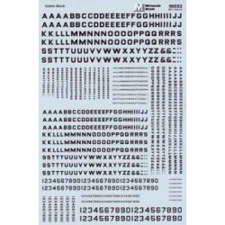 460-90052 HO Block Gothic - Letters and Numbers