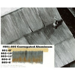 HO Corrugated Aluminum 190mm x 40mm (6) W 0,75mm_17571