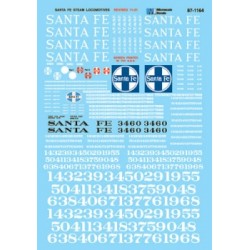 HO Santa Fe Steam Locos - White Letter