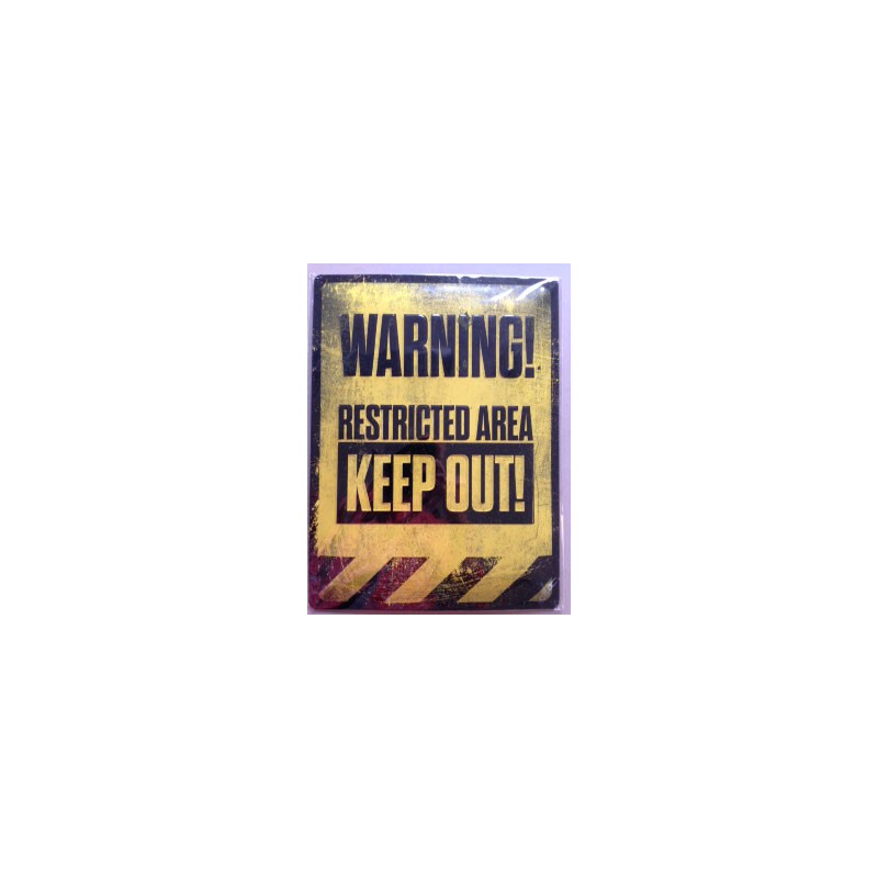 Wandblech Warning Restricted-Area-Keep out