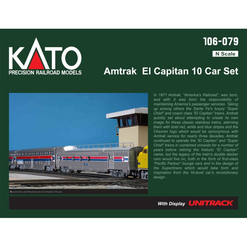 N Amtrak El Capitan Ph I 10-car Set