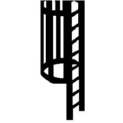 HO Notleiter - Cage  Ladder Set