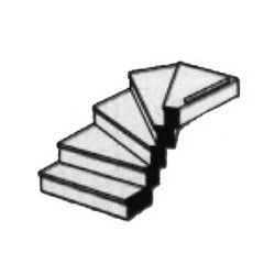 570-90942 G 1:24 Left Turn Staircase