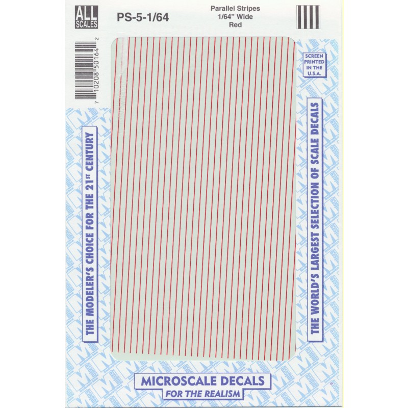460-PS-5-1/64 Parallel stripes 1/64 wide red