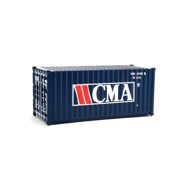 949-8062 HO 20' Corr.Side Container CMA blue whi