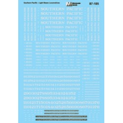 HO Decal Southern Pacific Light Steam Locomot