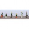 HO Assorted potted flower plants - 373-95571