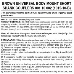 N unassembledl body mount coupler vorm.1015 brown