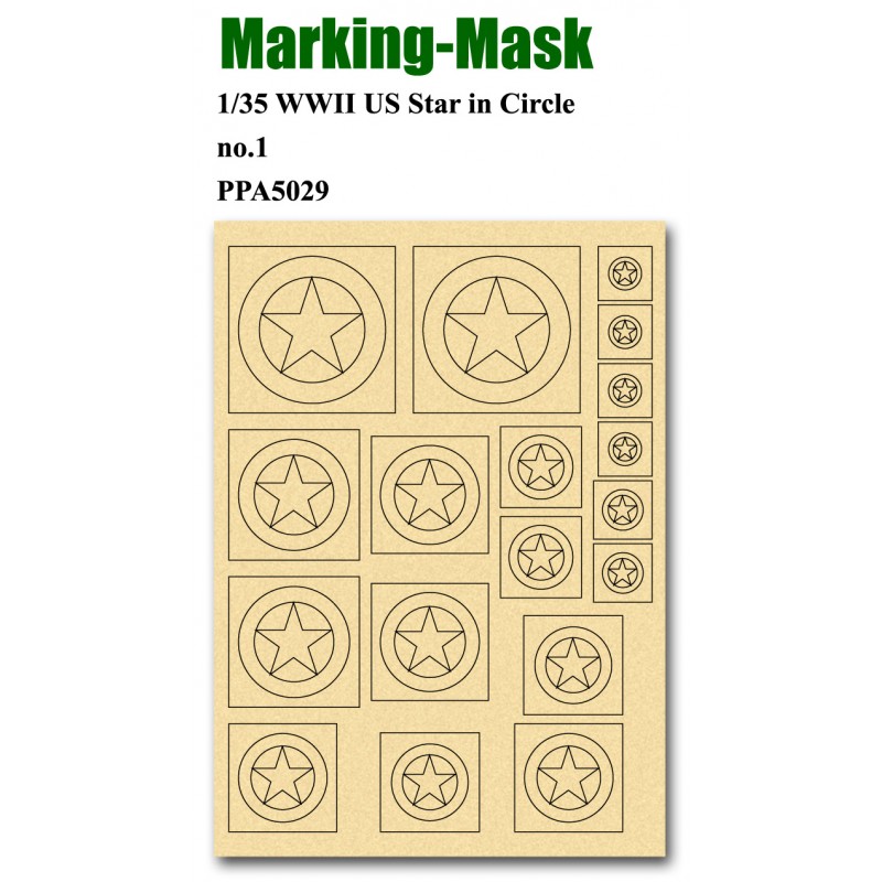 JWM-5029 Marking Mask for 1/35 WWII US Star in Cir