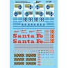 N Decal Santa Fe 40' Trailers 1960s-1970s T