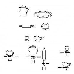 650-5108 HO Kitchen Parts Set 1