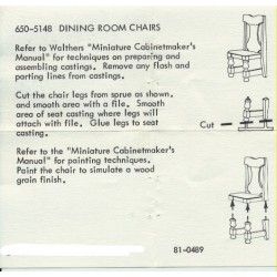 650-5148 HO Diningroom Chairs