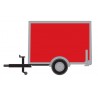 HO Box Trailer sgl axle red - 150-60.000.100