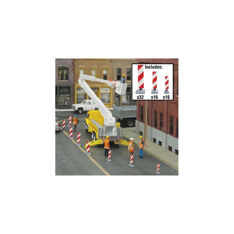 HO Quiet Crossing Lane Markers Kit white red str