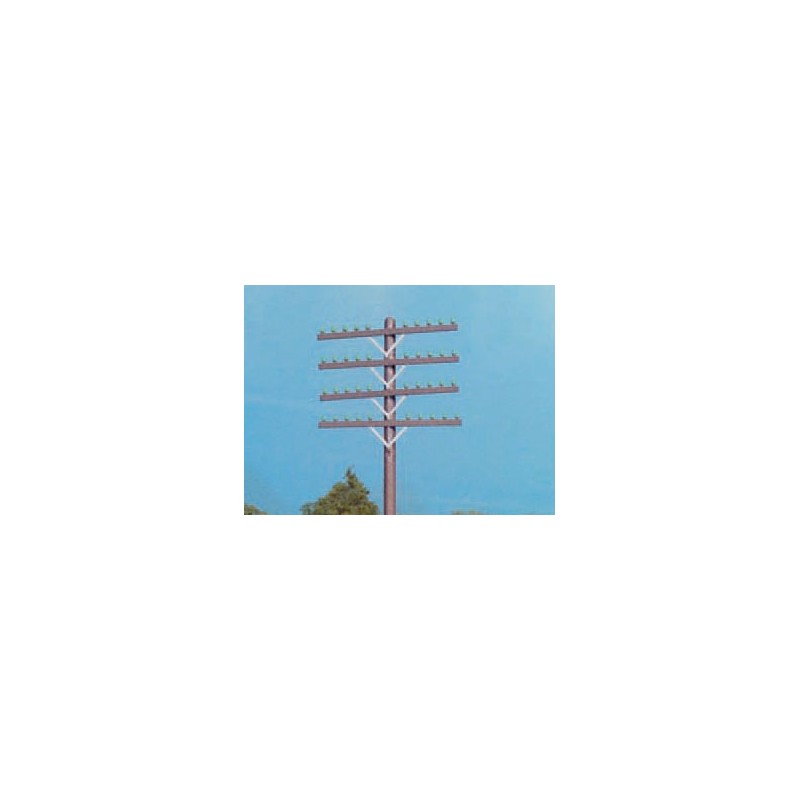 HO Railroad Telephone Pole Crossarms Only - Brown