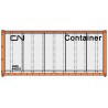 HO 20' smooth side Container CN weiss-schwarz