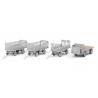 HO Baggage Tractor and Trailers - Plastic Kit