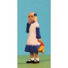 2301-A5 Kleines Mädchen mit Teddybär