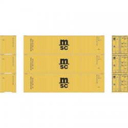 HO 40' High-Cube Container MSC (3) Set 1_66316