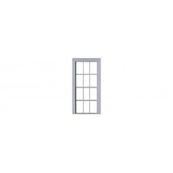 O  6-6 Double-Hung Window with Glazing and Shades