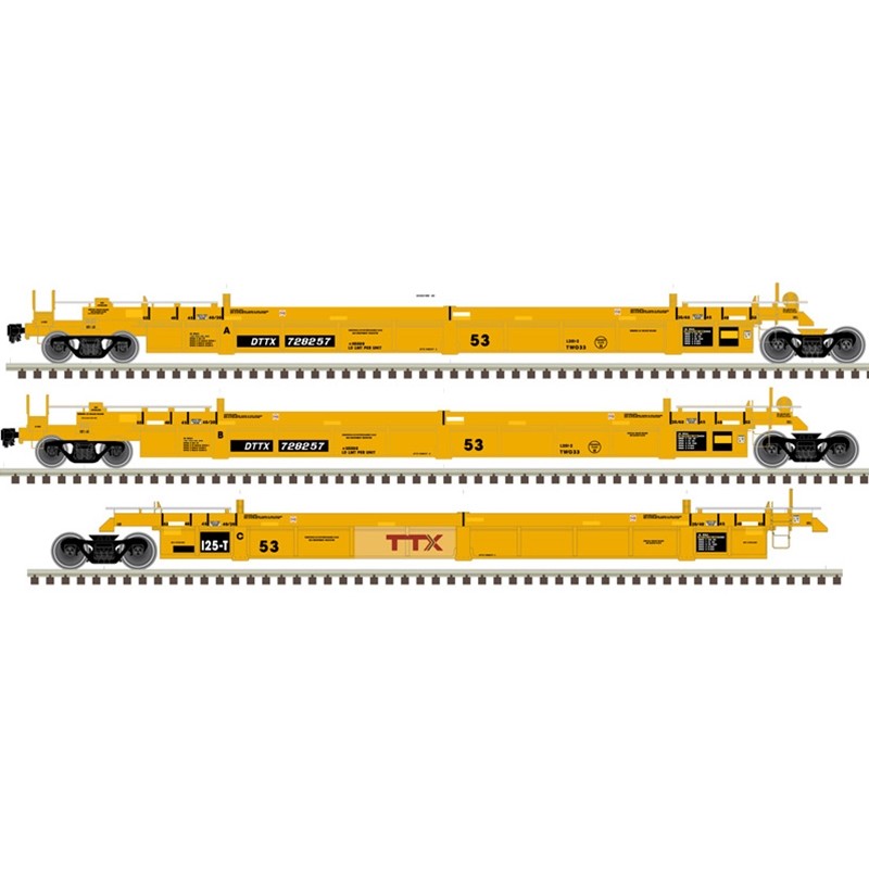 HO Articulated Well Car TTX large logo 728723