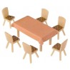 HO 4 Tische und 24 Stühle