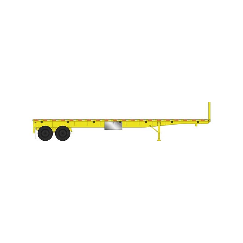 HO Flatbed Trailer 2 Pack yellow