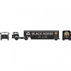 HO Ford Tractor with Trailer Black Horse Ale_76959