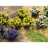 HO Flowering Shrubs - weiss - gelb - violet 48