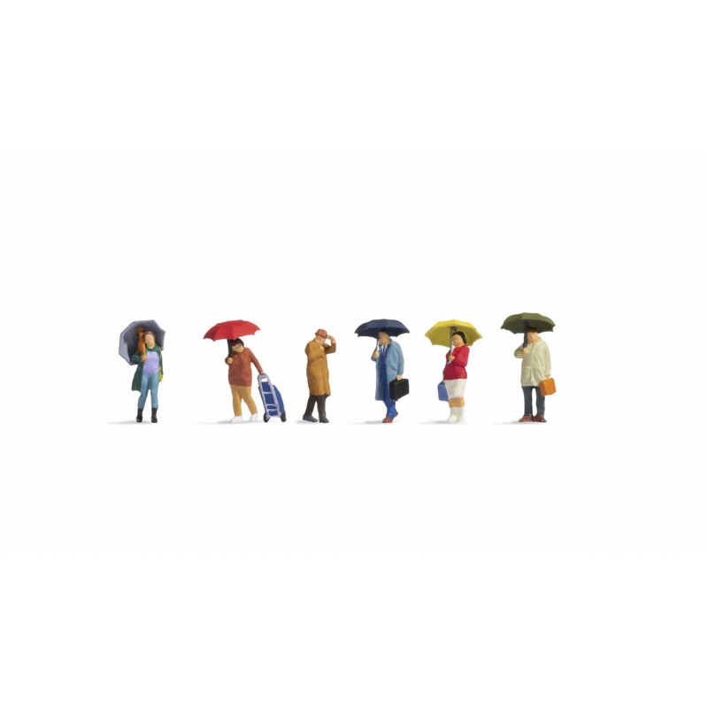 HO Menschen im Regen NOCH-15523