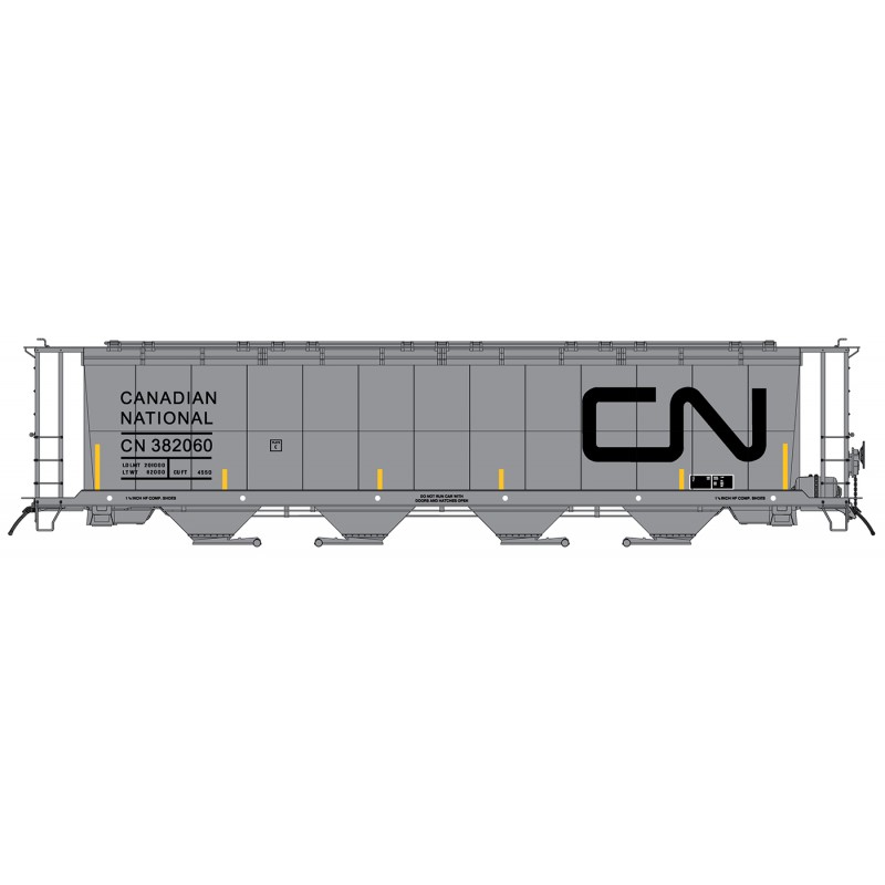 HO Cylindrical Cov hopper Canadian National 382060