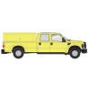 HO Ford F-350 Crew Cab Pick-up Truck utility yello_80499
