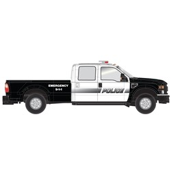 HO Ford F-350 Crew Cab Pick-up Truck black Police_80513