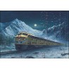 X-mas Card 2023 Union Pacific Train Moonlight Moun_80828