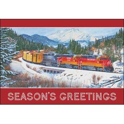 X-mas Card 2023 Southern Pacific Snowy Mount Shast_80871